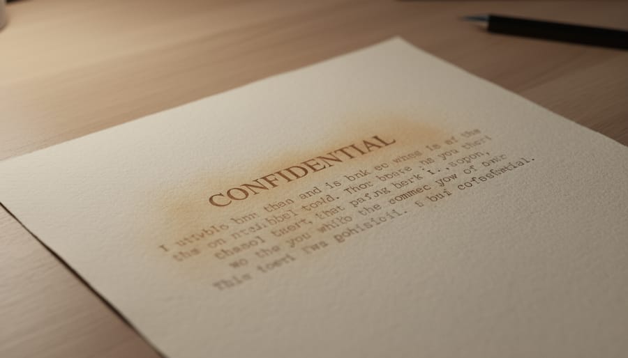 Blank-looking paper near warm light showing faint hidden writing becoming visible.